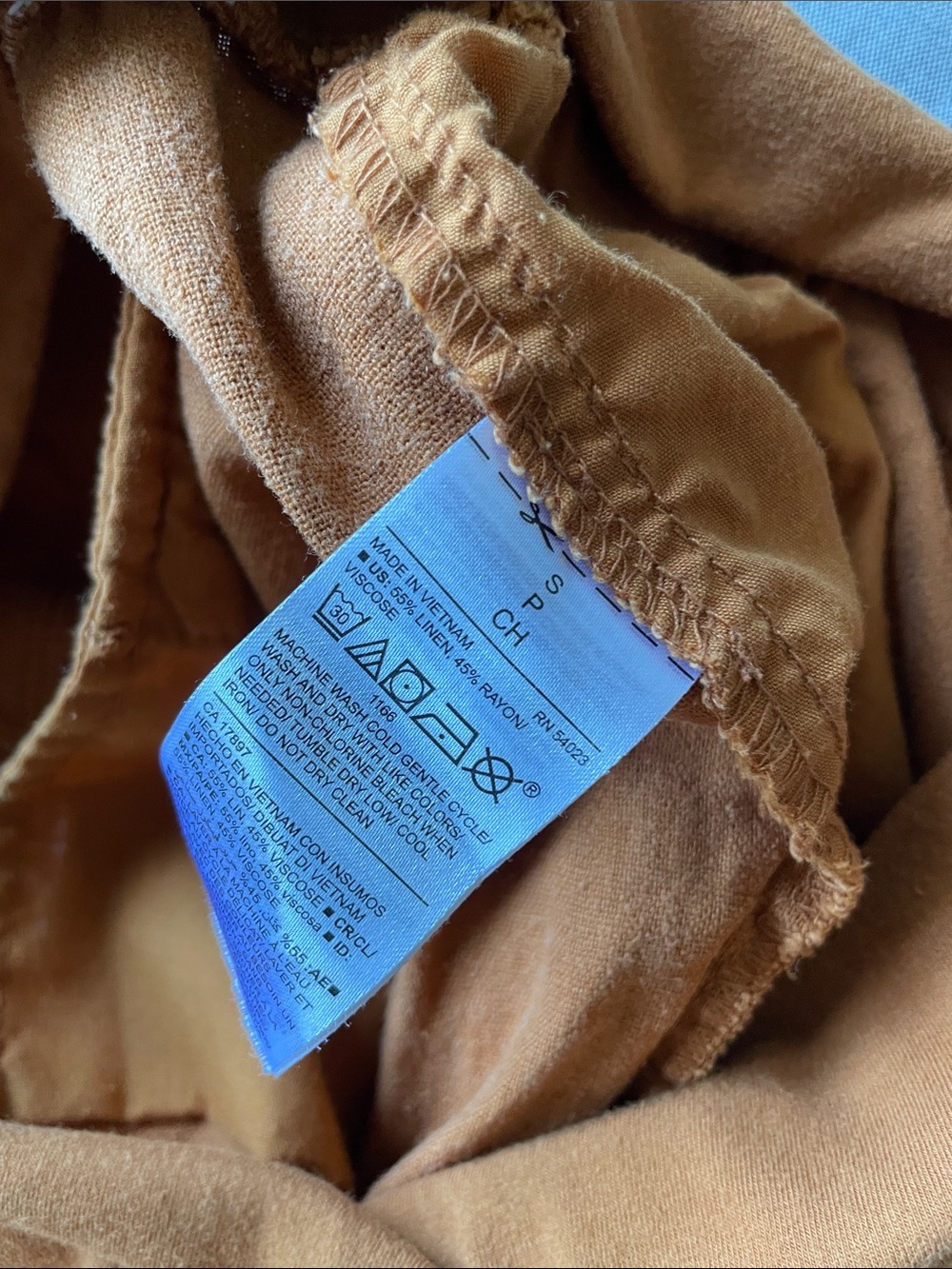 Old Navy Rust Orange Drawstring Linen-blend Joggers - Picture 9 of 9